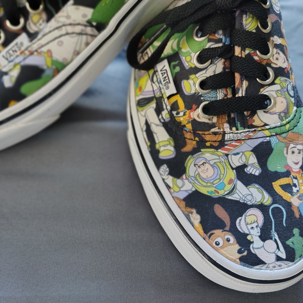 Vans Toy Story Themed Sneakers with Black and White Accents